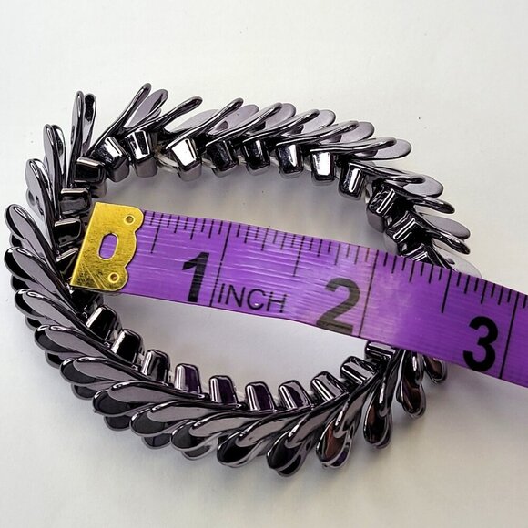 Hematite Tone Stretchy LIGHTWEIGHT Bracelet - Picture 5 of 7